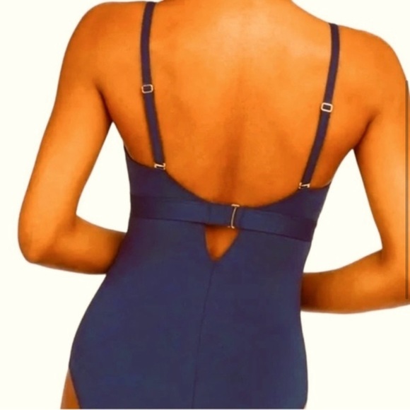 NWT SPANX Classic SunKissed Navy One Piece Swimsuit Plus Size 3X - Picture 3 of 9